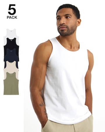 5 Pack Multi Vests Long
