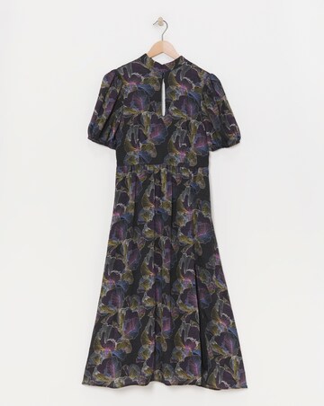 Lovedrobe High Neck Split Front Midi Dress