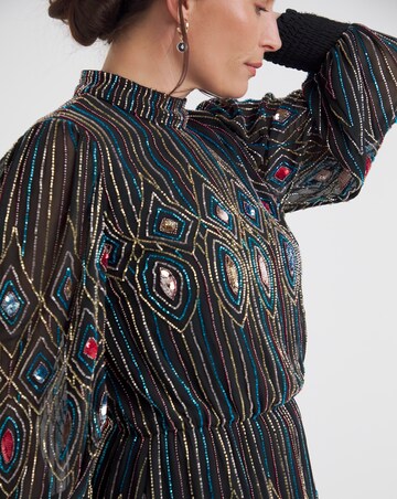 Joanna Hope Multi-coloured Geo Beaded Dress