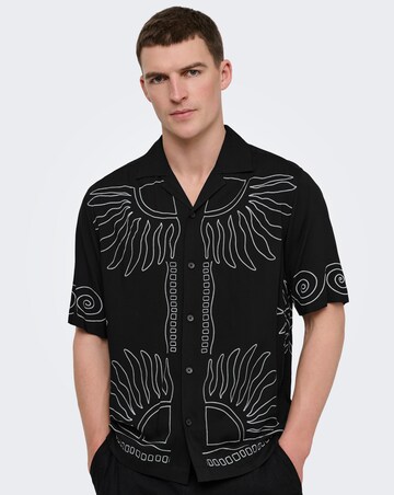 Only & Sons Wright Printed Shirt - Black