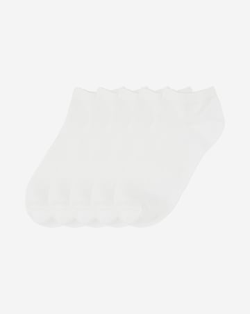 5 Pack Value White Trainer Socks