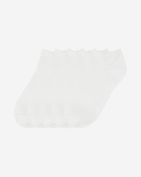 5 Pack Value White Trainer Socks