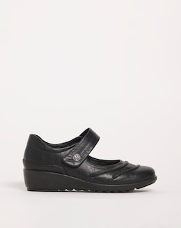 Cushion Walk Touch &amp; Close Mary Jane Shoe Wide E Fit