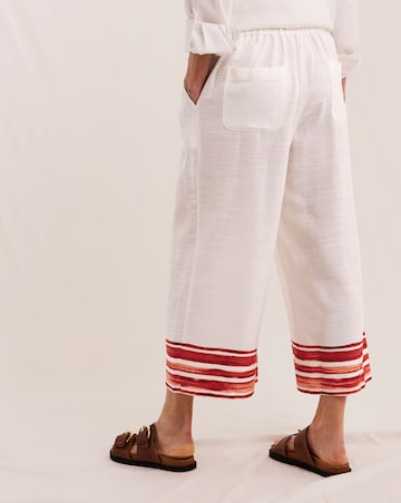 Julipa Cropped Printed Linen Trousers