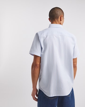 Short Sleeve Stripe Oxford Shirt