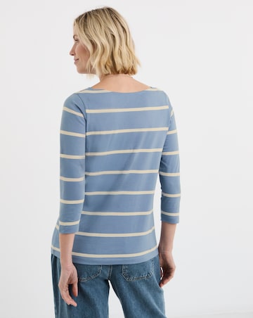 Slash Neck Long Sleeve Top