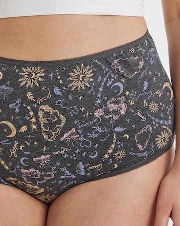 Pretty Secrets (7 Pack) Cotton Full Fit Brief Knickers Star Print