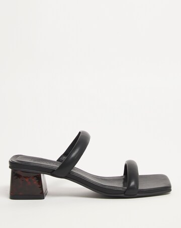 Tortoise Heel Mule Sandal - Extra Wide Fit (EEE)