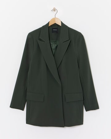 Olive Relaxed Single Breasted Blazer