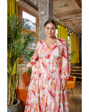 FatFace Peony Painted Leaves Maxi Dress