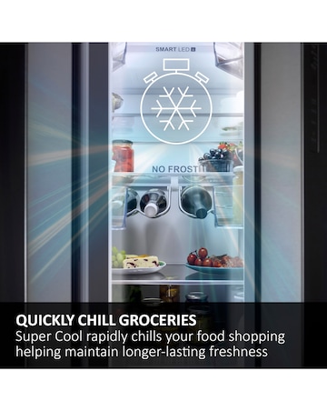 Haier Combi Series 5 HDPW5618DWPK 60/40 No Frost Fridge Freezer - Silver