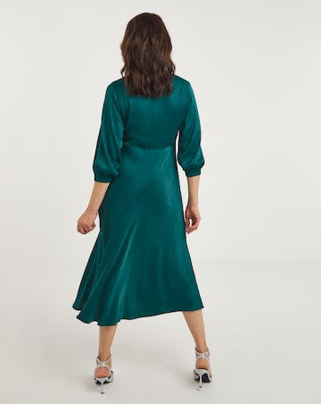 Joanna Hope Heavy Satin Midi Dress