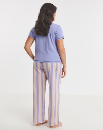 Simply Be (2 Pack) Ribbed T Shirt Pyjama Sets