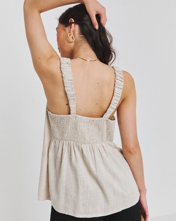 Simply Be Natural Knot Front Linen Cami
