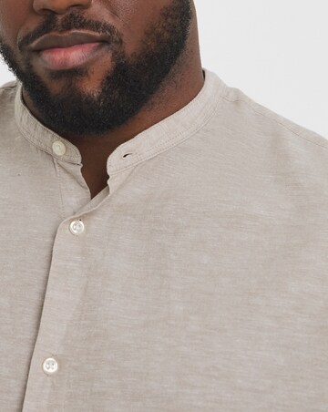 Jack & Jones Breeze Grandad Linen Shirt - Natural