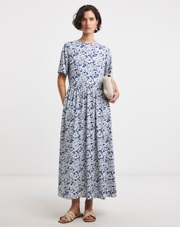 Soft Touch Half Sleeve Smock Dress