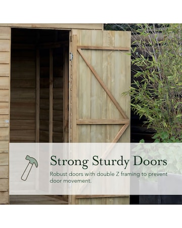 4LIFE Pent Shed 6x4 - Single Door - No Windows (Home Delivery)
