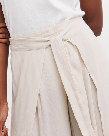 Cool Stone Crinkle Wide Leg Wrap Trousers