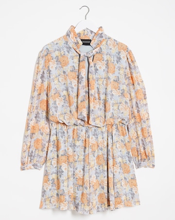 Lovedrobe Tie Neck Skater Dress