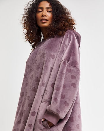 Pretty Secrets Jacquard Oversized Hooded Lounge Dress