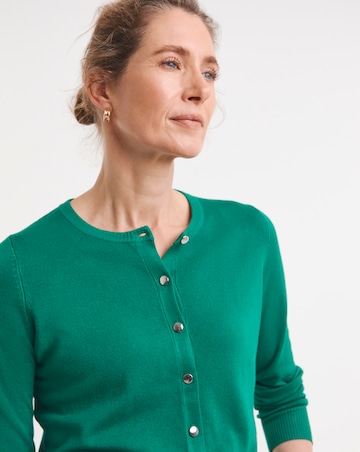 Knitted Crew Neck Cardigan