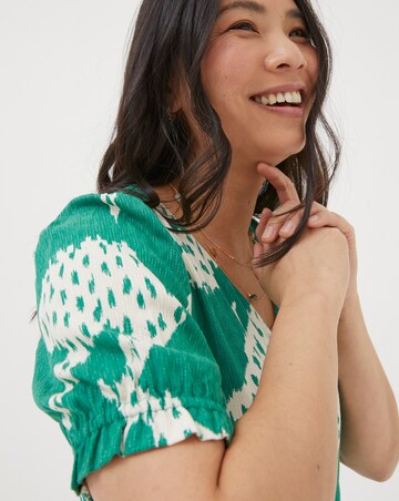 FatFace Savannnah Textured Leaves Blouse