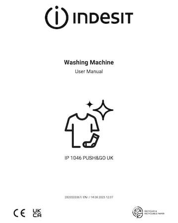Indesit IP 1046 Push & Go Washing Machine - White