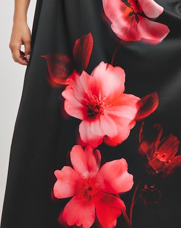 Flounce London Printed Satin Midaxi