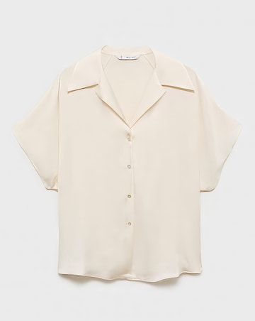 Mango Short Sleeveed Satin Shirt