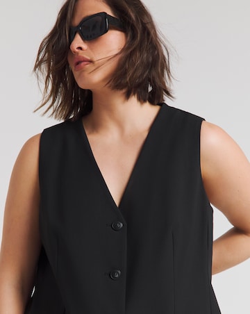 Simply Be Black Boxy Waistcoat Dress