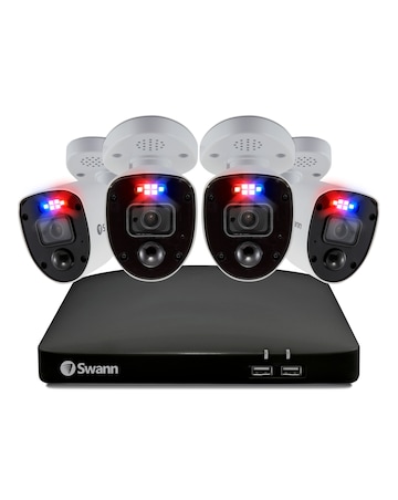 Swann DVR-5680 4K / 2TB / 4xPRO-4KRL 4K Enforcer Bullet Analog CCTV Cameras