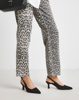 Verona Pointed Toe Slingback Heels - Extra Wide Fit (EEE)