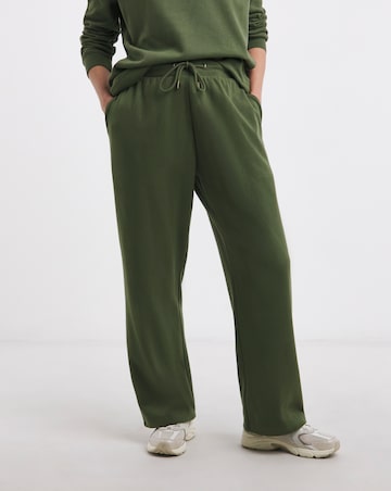 Olive Wide Leg Cosy Joggers