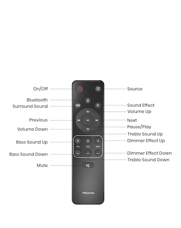 Hisense HS2100 2.1ch 240W Soundbar with DTS Virtual X and Wireless Subwoofer