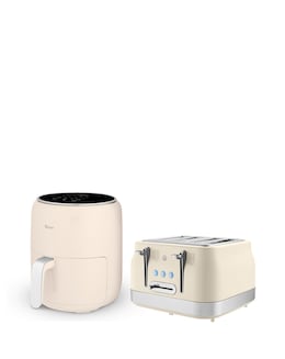 Swan Retro 1.7L Kettle + 4 Slice Toaster + 4.5L Air Fryer