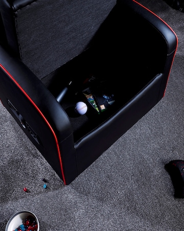 X Rocker Shift Luxe Jr 2.1 Audio Ottoman Gaming Chair for Kids