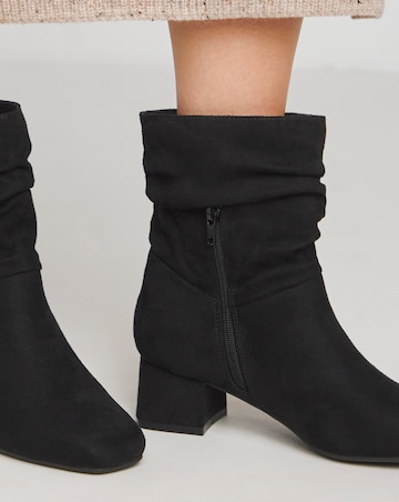 Brie Heeled Slouch Boots - Extra Wide Fit (EEE)