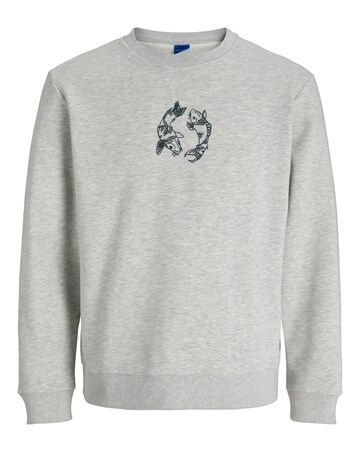 Jack & Jones Japanese Koi Sweatshirt - Grey