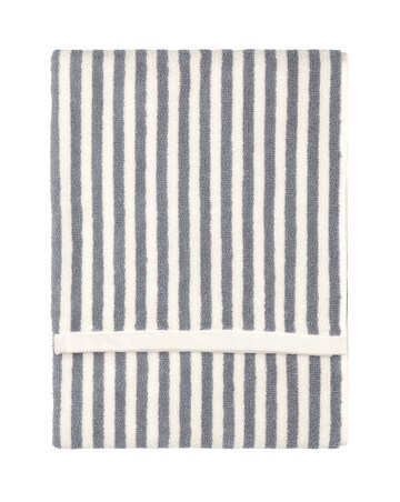 Yard Hebden Stripe Cotton Towel - Grey