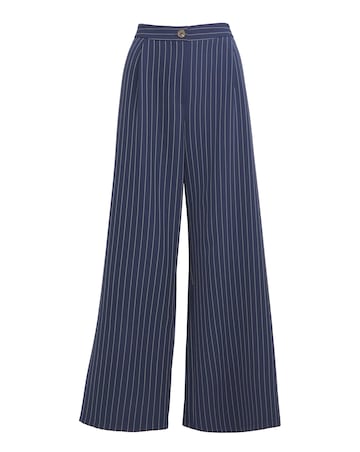 Blue Pinstripe Tailored Wide Leg Co-ord Trouser