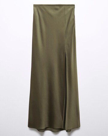 Mango Split Satin Maxi Skirt
