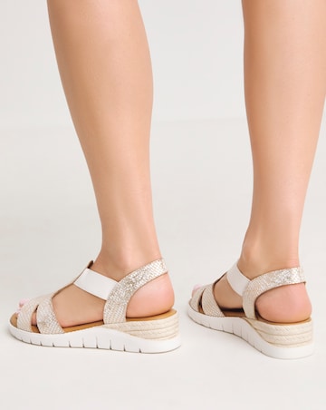 Jillian Leather Elsa Sandal Wide E Fit