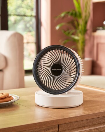 Morphy Richards Air Flex 6in Portable Oscillating USB Fan White/Grey