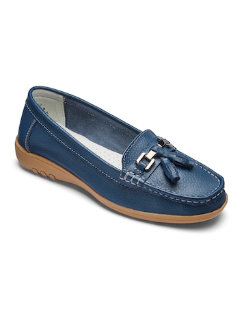 Samara Leather Tassel Detail Loafers - Extra Wide Fit (EEE)
