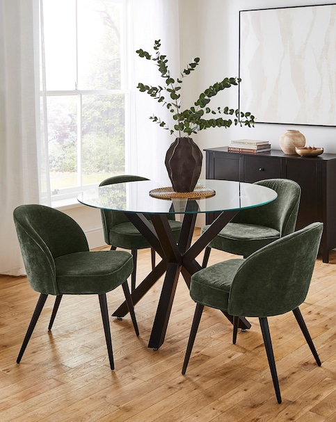 Bodie Dining Table with Emilie Chenille