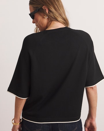 Anthology Contrast Trim Short Sleeve Boxy Tshirt