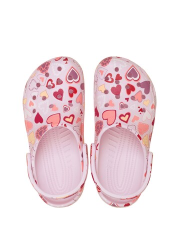 Crocs Pink Milk/Hearts Classic Clog - Standard Fit