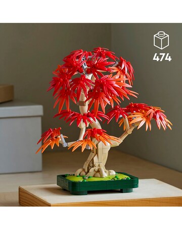 LEGO Botanicals Japanese Red Maple Bonsai Tree Plant Decor Building Kit 10348