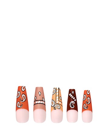 BLK Listed Instant Acrylic Nails Bandana Print