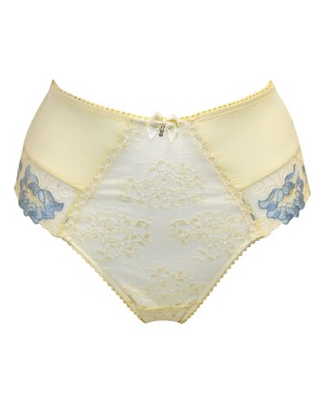 Pour Moi Sofia High Waist Deep Knicker Lemon/Blue